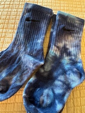 Nike Toddler Blue Tie-Dye Crew Socks 2 Pair
